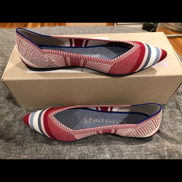 SOLD varsity stripe points rothy’s size 5.5 - Picture 2 of 7